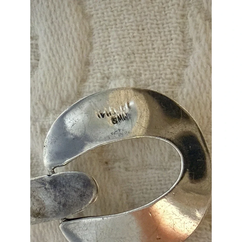 Sterling Silver Signed Earrings MWS 925 Mark Wasserman Samara Door Knockers